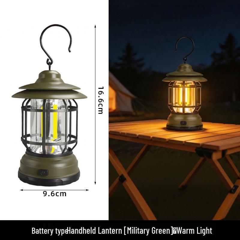 Rechargeable Retro Camping Lantern with Ultra-Long Battery Life for Outdoor Tent and Awning Lighting