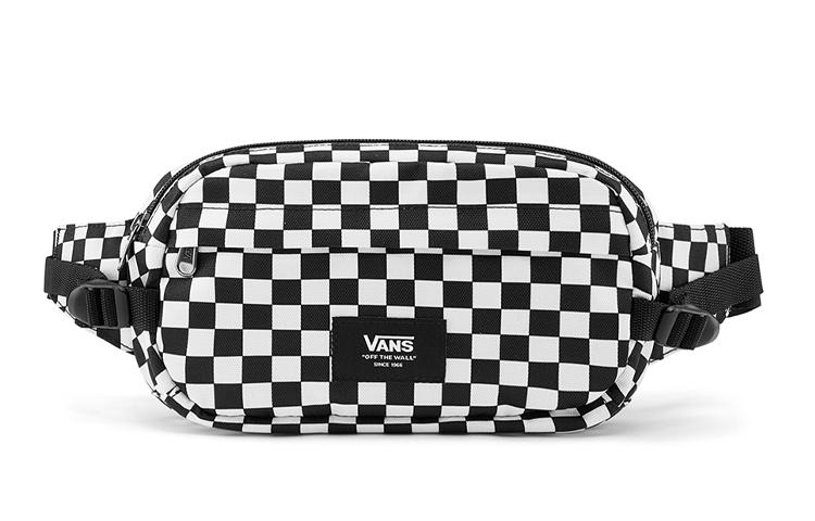 Vans Polyester Shoulder Bag, Crossbody Bag, Fanny Pack Regular Unisex Black White VN0A3I6CHU0