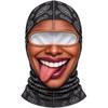 Missing Teeth Pattern Old Man Balaclava Face Mask 3D Face Printed Ski Mask Hood  For Men Woman