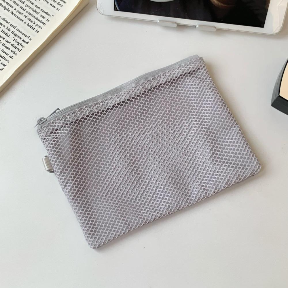 Multi-purpose Mesh Makeup Storage Bag Card Holder Double-layer Mesh Coin Purse Lipstick Cosmetics Square Travel Mini Bag Travel