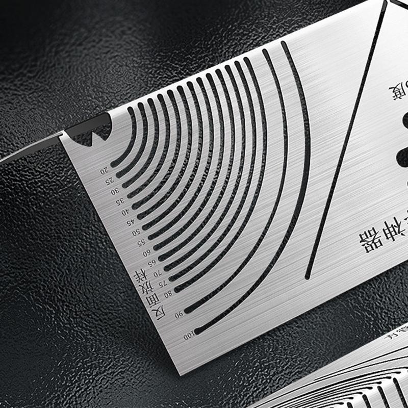 1PCS Arc Angle Marking Ruler Multifunctional Square Tube Rounded Corner Drawing Ruler 90 Degree Folding Ruler Line Drawing Tool