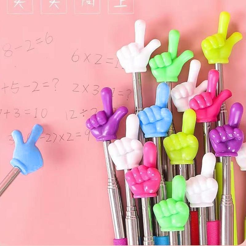 2Pcs Telescopic Teachers Pointer Retractable Classroom Pointer Sticks Finger Reading Guide Teaching Tools Whiteboard Pointer
