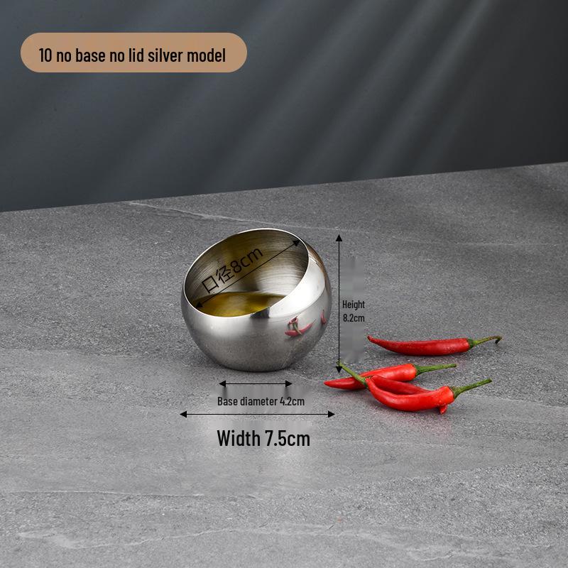 Stainless Steel Slanted Mixing Bowl Set with Lid, Ideal for Seasoning, Sauces & Condiments