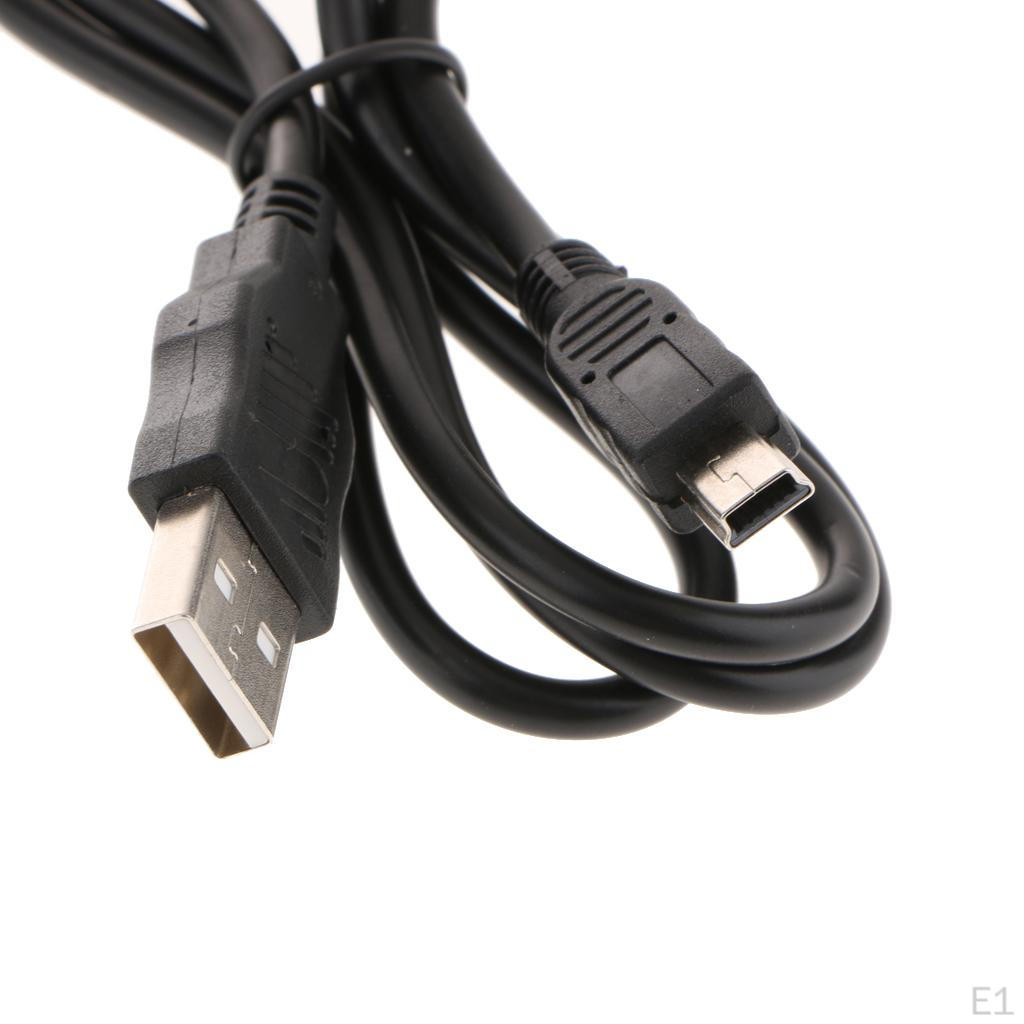 5 Pin USB Sync cable Lines Charging Cord For Digital SLR Camera - Black