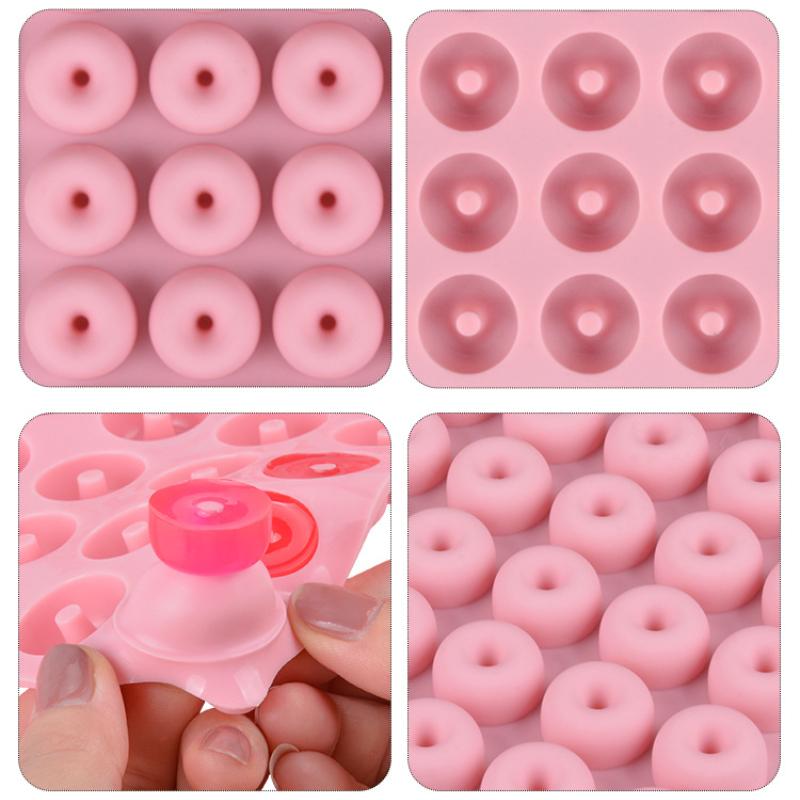 64 Cavity Small Donuts Chocolate Silicone Mold 55 Grids Small Love Heart Biscuit Fondant Candy Mold Cake Decorating Baking Tools