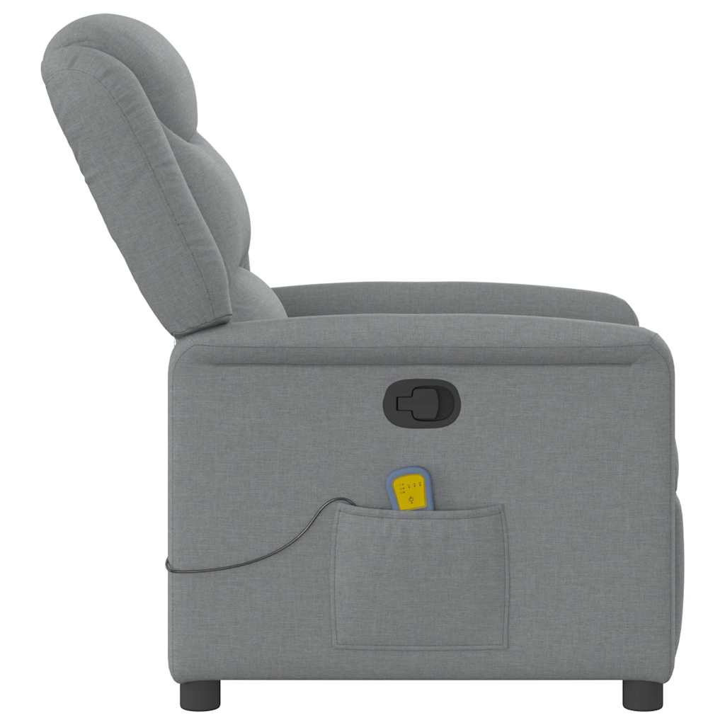 Massage Chair Light Grey Fabric