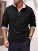 European & American Slim Fit Stand Collar Zipper Pullover for Men's Autumn & Winter Casual Wear