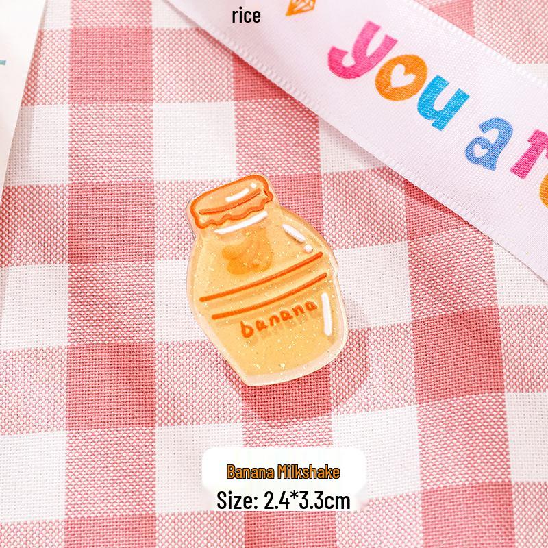 Cartoon Acrylic Drink Bottle Clip: Cute Student Stationery & Gift