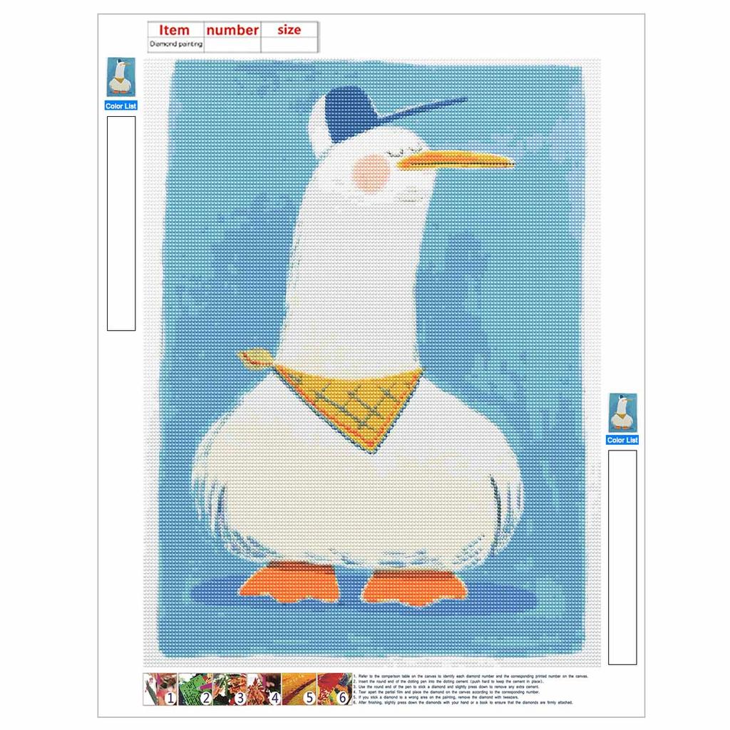 Premium 5D Diamond Painting Kits Cute Goose Full Round Drill Rhinestone Art Cross Stitch for Home Decor Wall Art Gift