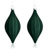 2pcs Shatterproof Velvet Christmas Cone Ball Pendant Xmas Tree Ornaments  Home New Year Decorations