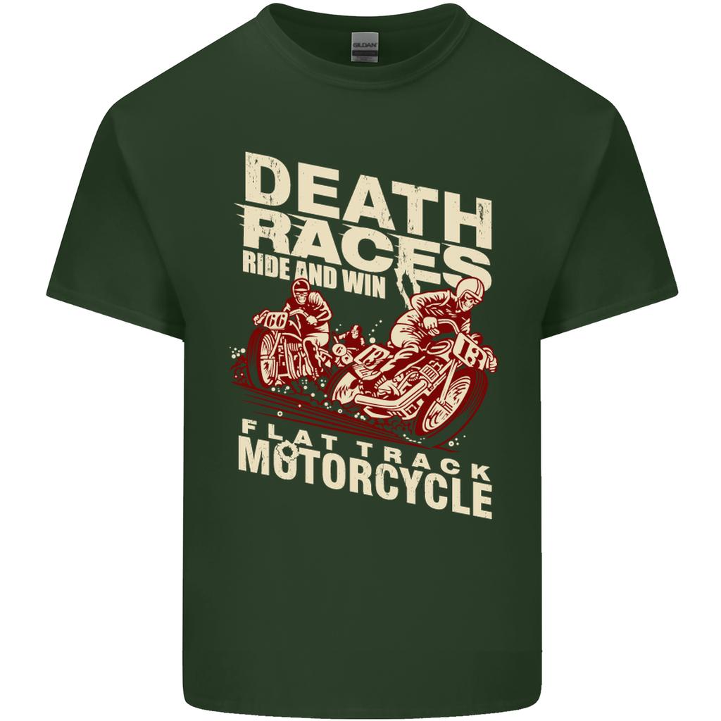 Death Races Flat Track Motorcycle Biker Unisexs Light Cotton TShirt