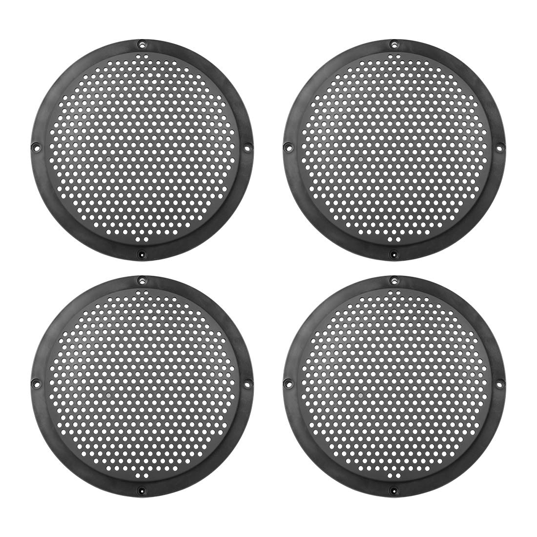 

uxcell Speaker Grille Audio Speaker Cover Mesh Subwoofer Grille Plastic Car Black 4 Pack 5 Inch 5 inches