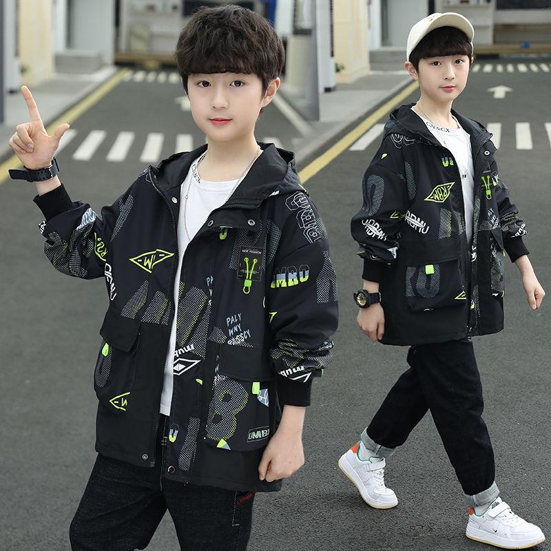Big Size Boys Coat Jacket Cotton Outerwear Windbreak Perfect Spring Autumn Overcoat High Quality Children's Warm Clothing