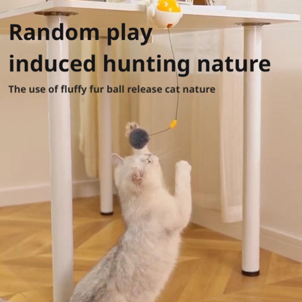 Cat Toy Automatic Lift Ball Interactive Pet Toys ABS Material Teaser Ball Bouncing Retractable Exercise Fun Home Indoor Play