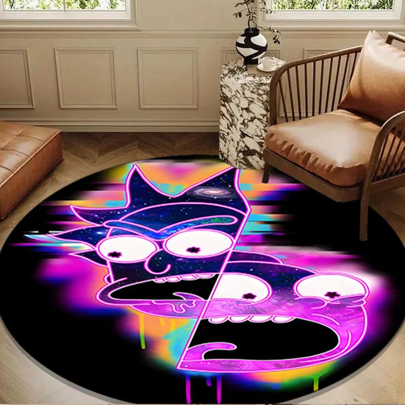 Monster Scientist Round Rug for Livingroom,Bedroom, Palyroom, Chair Rug, Area rug, Circle Carpet, Large Size Fan Christmas gift