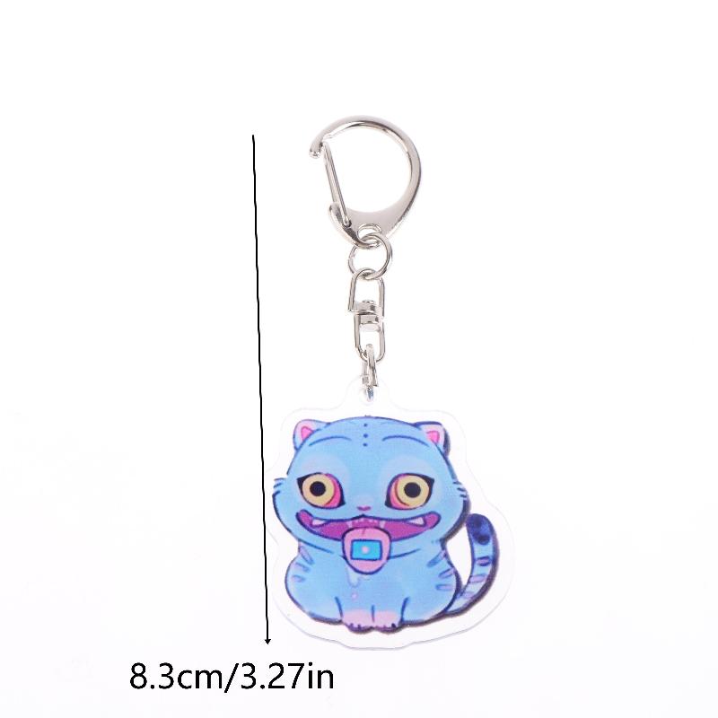 5Pcs Cartoon Huntrix Saja Boys Derpy Tiger Acrylic Keychains Ring Double-Sided Key Chain Jewelry Demon Hunters Love Gifts