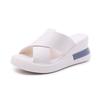 Summer Polyurethane Bottom Sandals Wedge Heel Open-toed High-heeled Slippers Large Size 42 Casual Women's Shoes