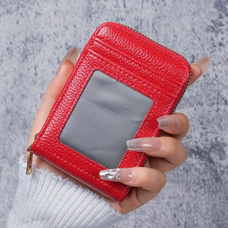 Amazon explosions multicolor zipper credit card package 12 card anti-theft wallet ladies small card holder card package