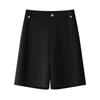 Ancola Women's High-Waisted Red Shorts - Spring 2025 Collection: Loose, Straight, Slimming, Wide-Leg Trousers