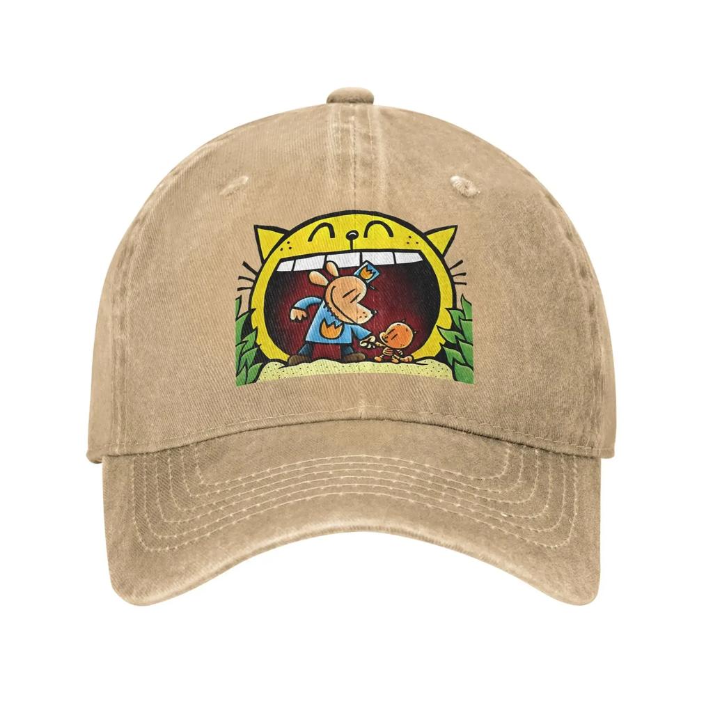 DogMan Adventure  Baseball Cap Sun  Outdoor Sports SunProof Washed Hip Hop Hats Men Women yk Cute Design Snapback Cap