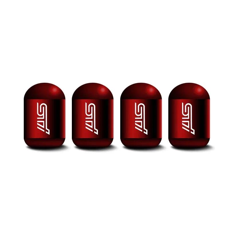 For Subaru STI Forester XV Tribeca Outback Legacy WRX Impreza BRZ 4pcs ABS Car Wheel Anti-dust Valve Caps Cover Accessories Y12