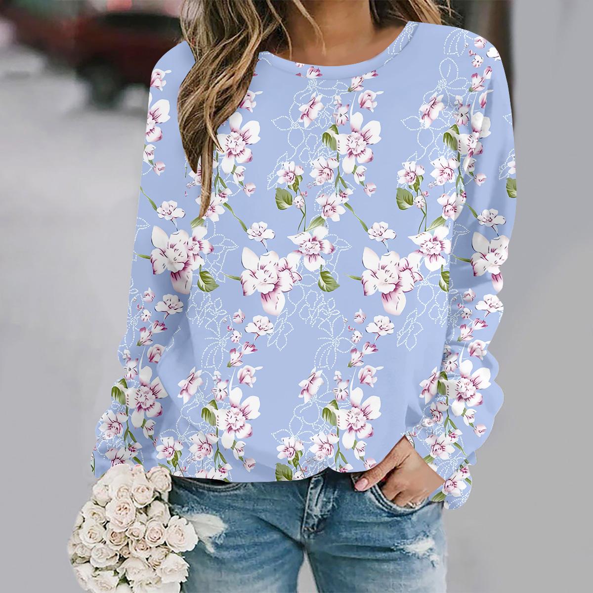 

Осень и зима 2025 Новая мода Круглый вырез Длинный рукав С принтом Элегантный Повседневный Свободный Худи 8XL