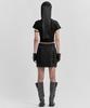 FANYOUNG Mid-Rise Strap Cargo Mini Skirt