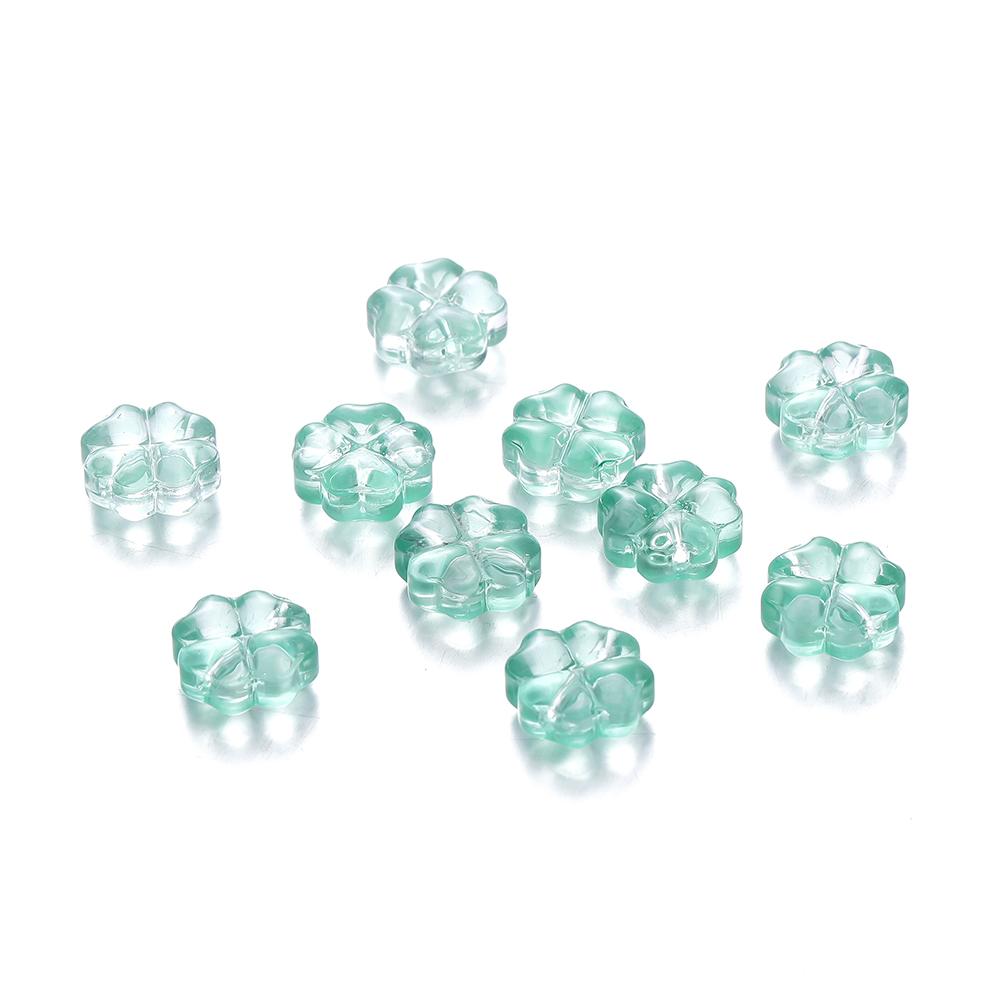 10/20pcs 10mm Czech Lampwork Crystal Flower Spacer Beads Flat Round Loose Beads For DIY Jewelry Making Supplies Accessories