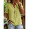 JPNTKY Women's Fashion Casual V-Neck Short Sleeve Blouses & Shirts