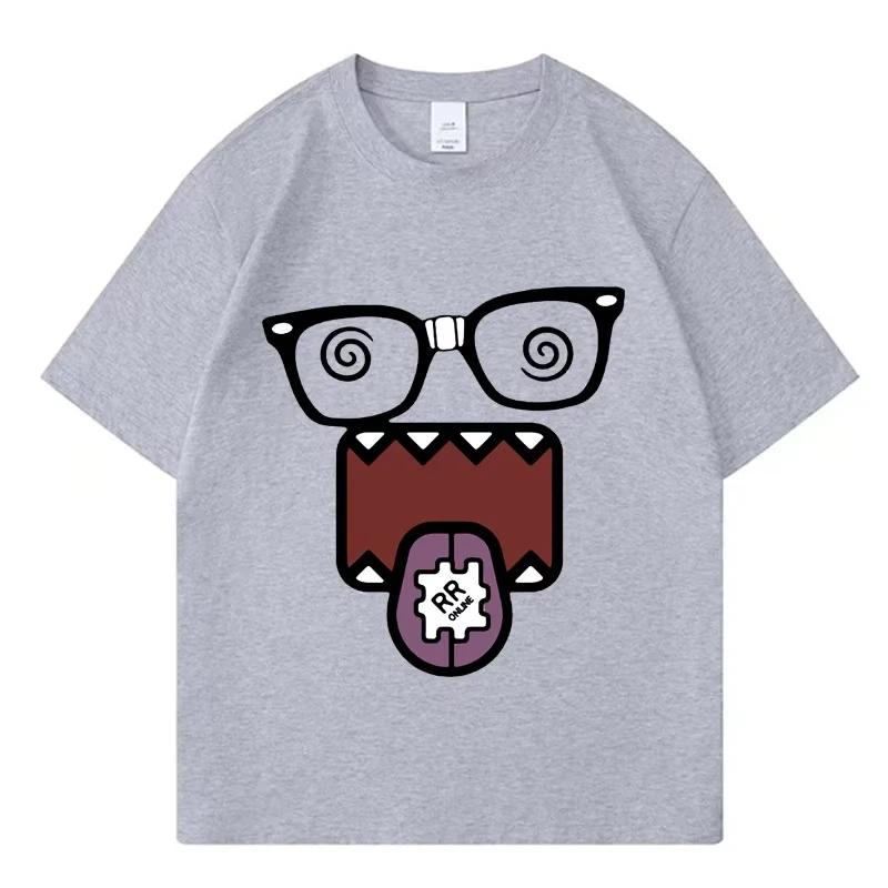 Domo Kun Funny Meme T Shirts Men's Women Clothes Classic Cotton Casual Tee Shirts Short Sleeve Summer T-shirt Tops Streetwear
