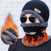 Winter Thickened Knitted Hat For Men Fleece Lined Warm Neck Thickened Warm Windproof Cold-Resistant Hat For Cold Weather Cycling