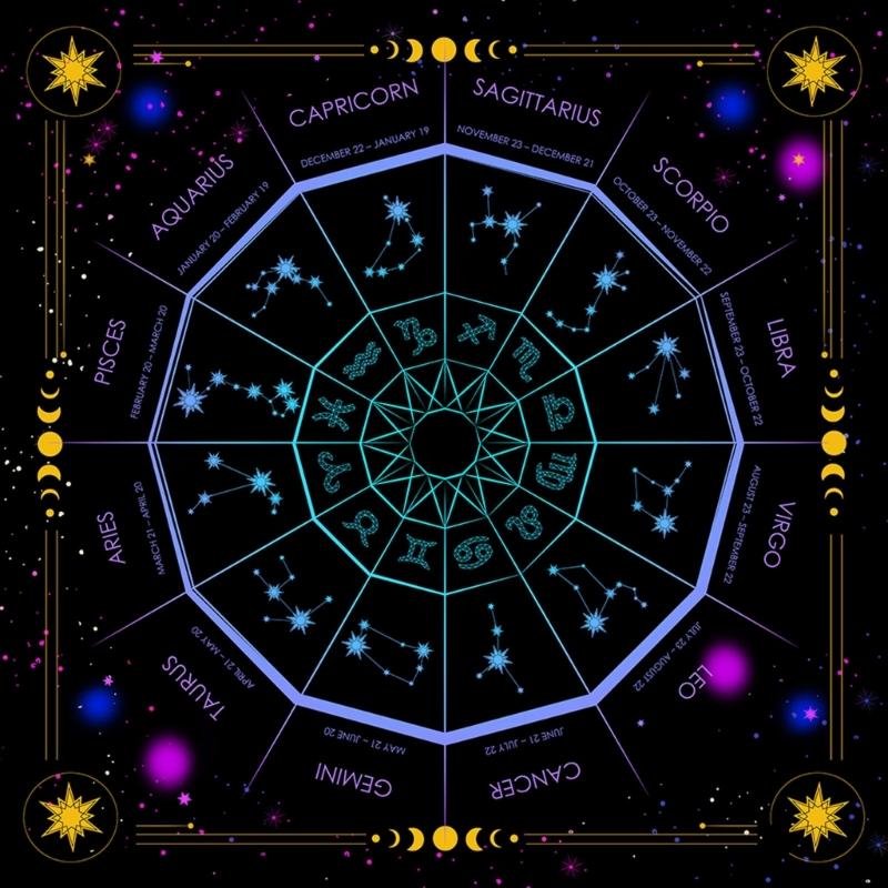 Square Pendulum Divination Tablecloth Tarots Card Pad Runes Altar Table Cloth