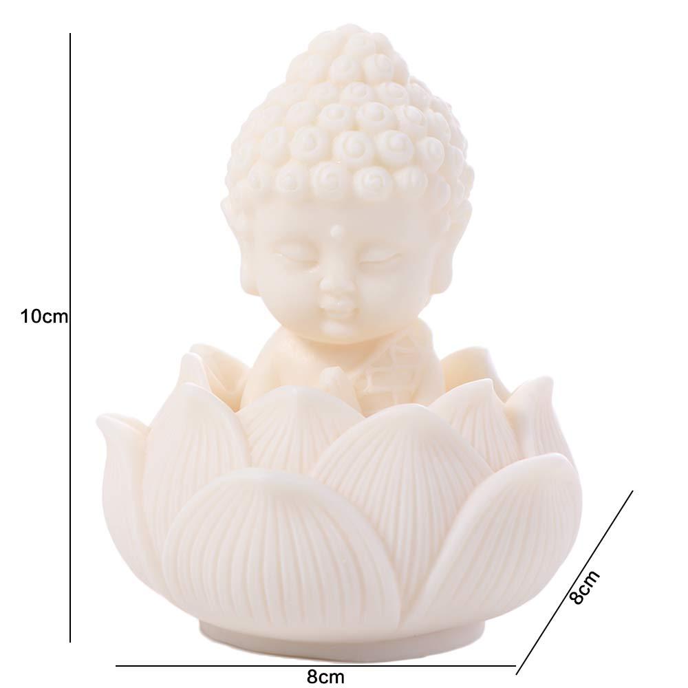 Chinese Style Lotus Tathagata Buddha Statue Cute Coconut Figurine Buddha Ornaments  Home Desktop