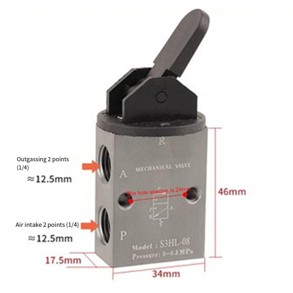 Efficient Pneumatic Solution S3HL08 2 Position Manual Mechanical Valve