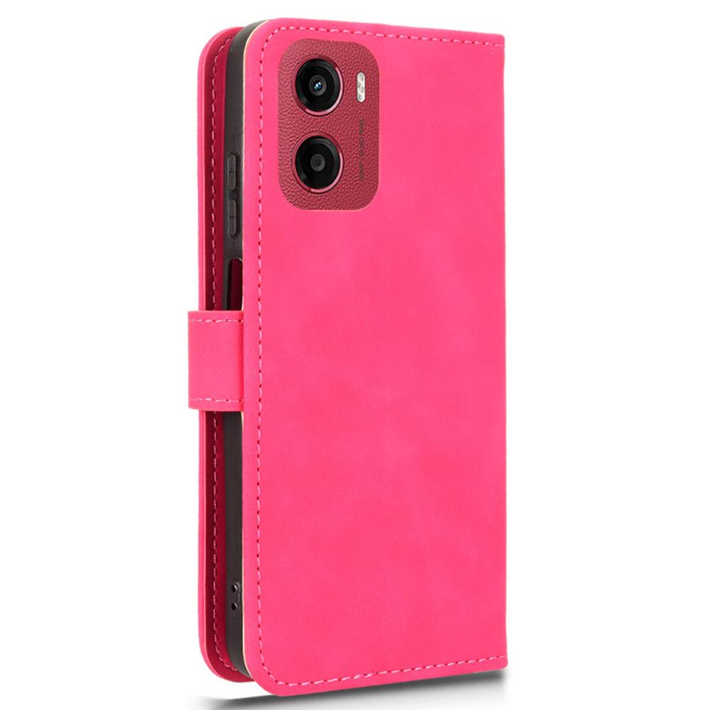 For Motorola Moto G05 4G/E15 4G Leather Case Skin Feel Anti Drop Wallet Flip Phone Cover