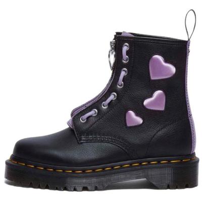 Stivaletti Corti Blocco Colore Cuoio Cuore Donna Stivali Neri 31882150