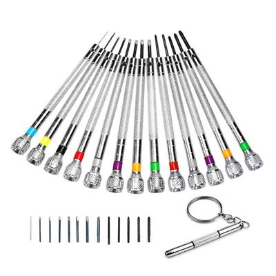 Jeu de 13 tournevis colorés pour appareils miniatures, lunettes, montres, lunettes de vue, petite électronique, outil de réparation précis