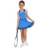 Kinderbekleidungsset, Tennisanzug, ärmelloses Tenniskleid mit Innenshorts, Mädchen-Tennissport-Trainings-Workout-Kleid-Outfits