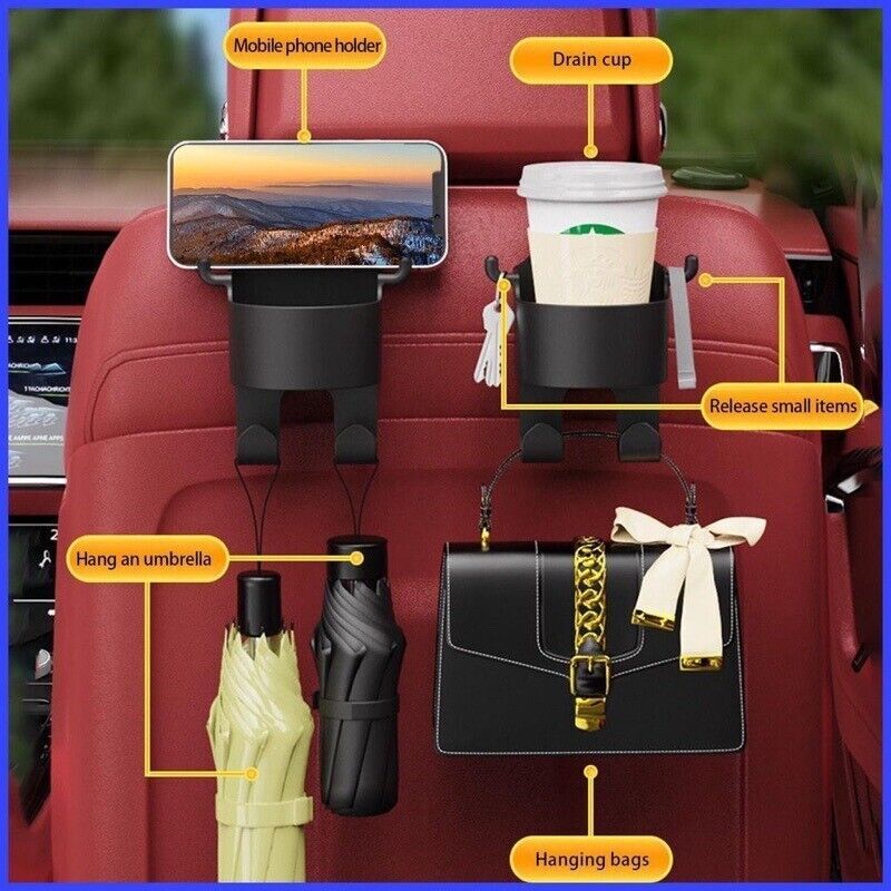 1PC Car Seat Back Hooks Cup Holder Bag Hanging Hook For Chevy Car Accessories