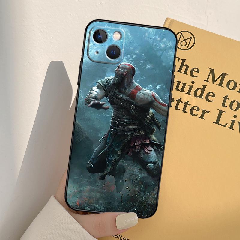 Kratos God of War Case For iPhone 16 15 14 Pro Max Plus 13 Pro Max 11 12 Mini Cover Coque