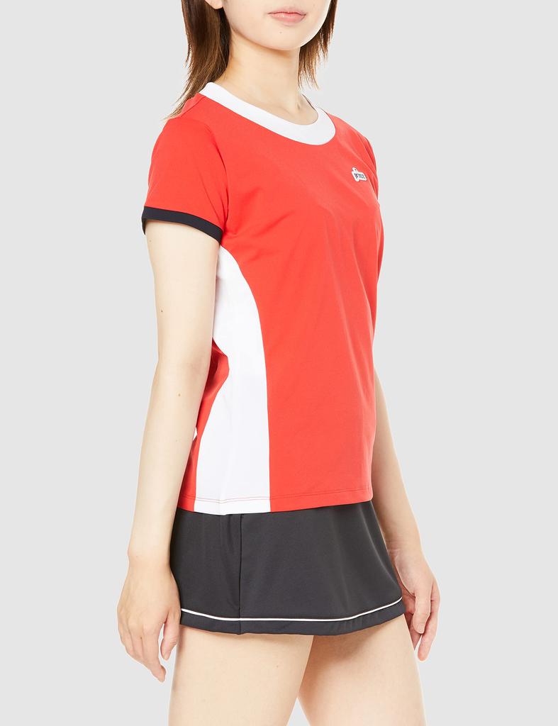 Prince Short Sleeve Game Red Size L Women's Shirt, (015),