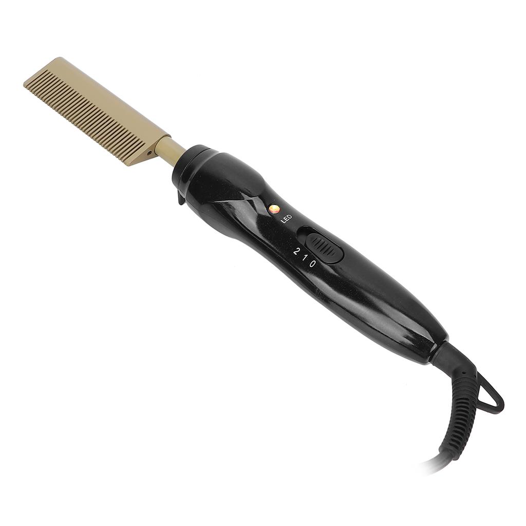 Electric Hot Comb Multifunctional Temperature Adjustable Hair Straightener Comb Styling Tool