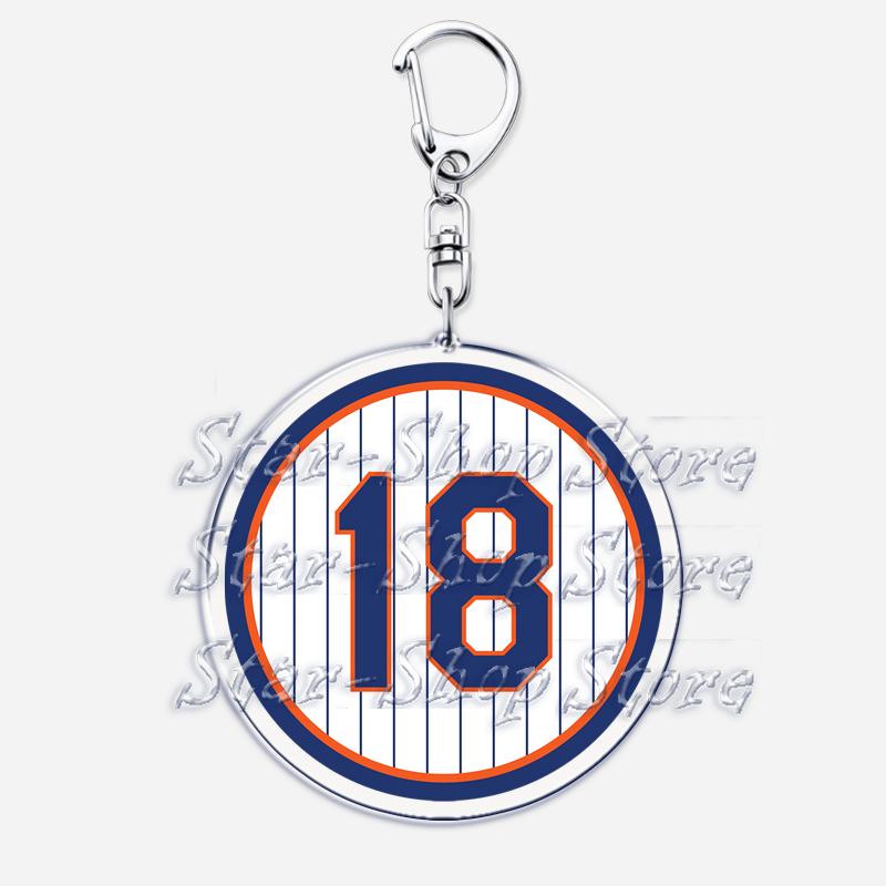 Popular Baseball Jersey Player Number Keychains for Accessories Bag New York Sports Keyrings Jewelry Friends Fans Gifts