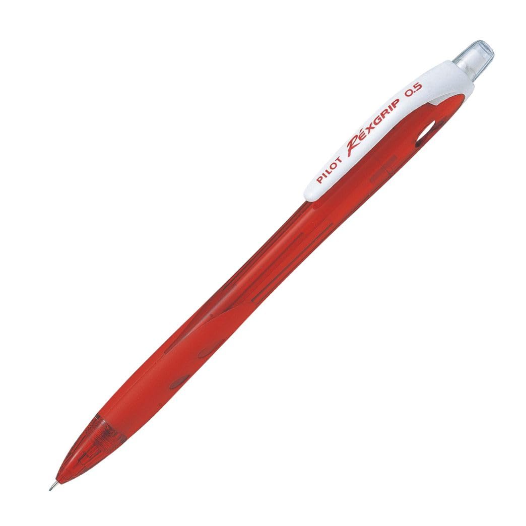 Pilot RexGrip Red Mechanical 10 HRG100R10R 0.5 Pencils, count,