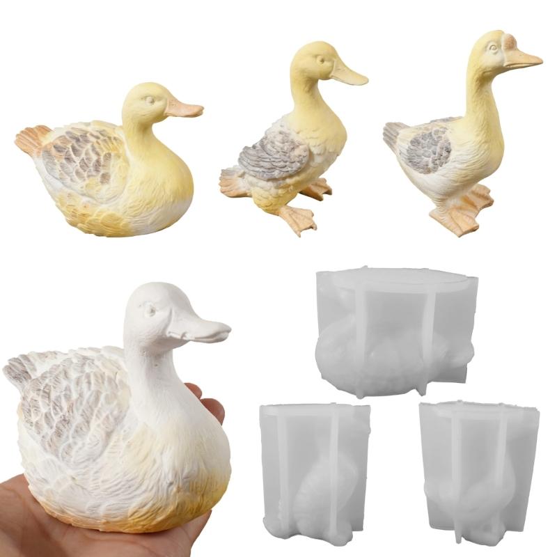 Silicone Craft Mold For Candle Soap Chocolates Making Epoxy Resin Casting with 3D Duck Shape Easy Releases Design