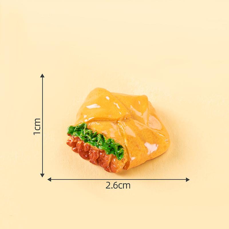 1Pc Miniature Resin Food Play Mini Burger Kitchen Scene Simulation Creative Doll Accessories Ornament Dollhouse Hamburger