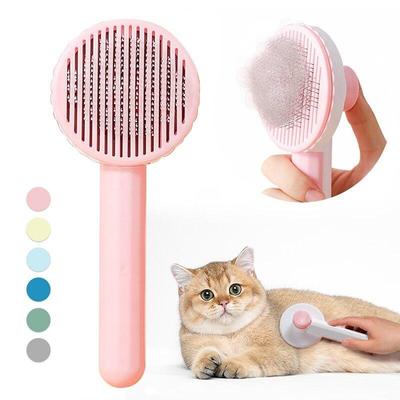 Cat Comb Self Cleaning Slicker Brush for Dog Cat Hair Removes Undercoat Tangled Pet Hair Massages Comb Pet Accessories