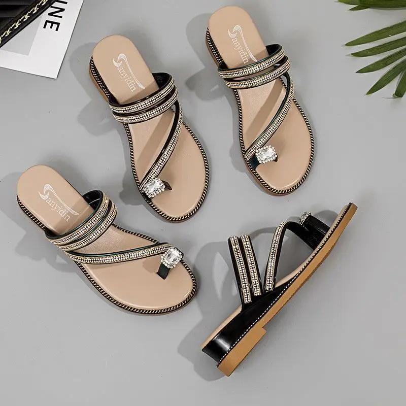 Shoes For Women Wedge Heel Slides Flip Flops Casual Woman Slippers Novelties Low Price Korea Style Summer Sandals Footwear