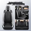 All-Season Universal Five-Seater Leather Car Seat Covers: Full Coverage Mats for Driver, Passenger, and Rear Seats