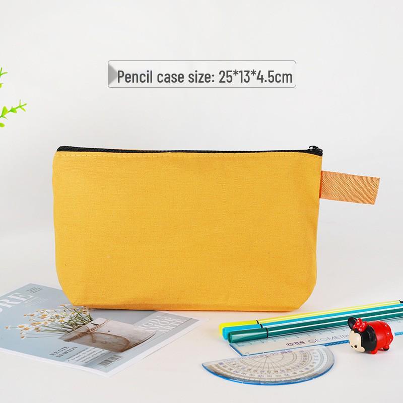 Logo Canvas Federmäppchen - Reißverschluss Make-up & Schreibwaren Organizer